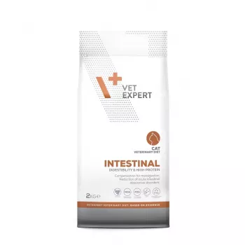 Kuivaruoka VETEXPERT Veterinary Diet Intestinal kissoille, 2 kg — siipikarja, 38 % proteiinia, 20 % rasvaa, gluteeniton ja soijaton