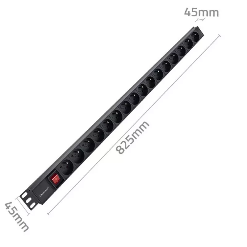 Pistorasia RACK 16A PDU, 16xFRENCH, pystysuora
