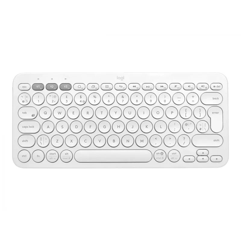 Logitech Multi-Device K380 -näppäimistö - langaton - Bluetooth 3.0 - saksa - off-white