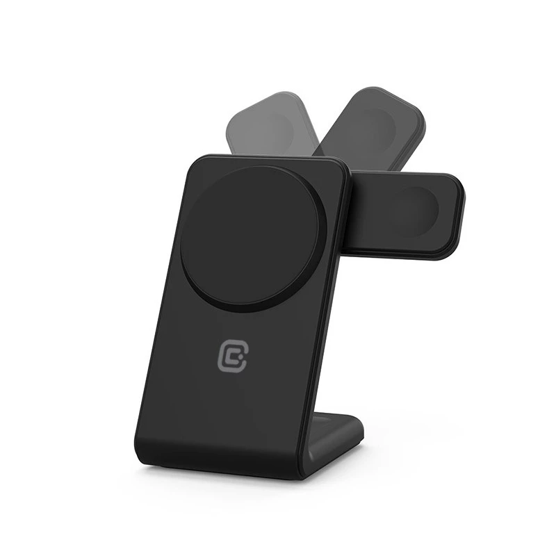 Sisälaturi Crong CRG-MSPS-BLK älykello musta Lightning USB langaton