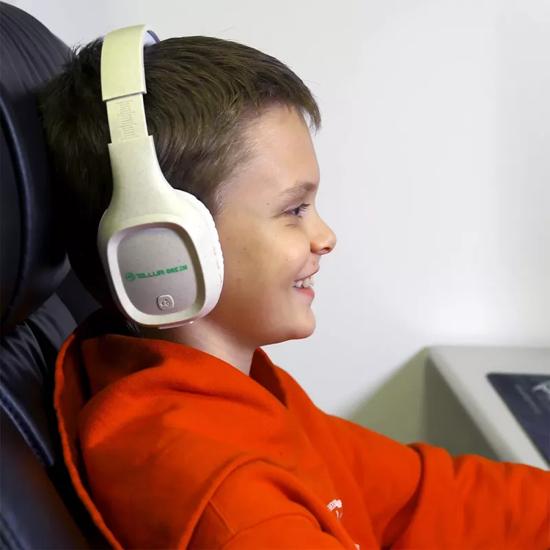 Kuulokkeet Tellur vihreä Bluetooth over-ear-kuulokkeet Pulse Foldable Cream TLL511441