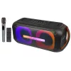 BLOW DJBOX 30-392# Bluetooth-kaiutin 250 W kaukosäätimellä ja mikrofonilla, USB, microSD, AUX, TWS, sisäänrakennettu akku, musta