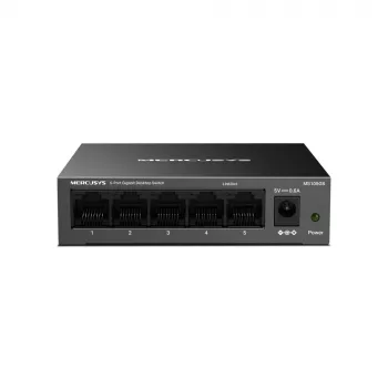 Mercusys MS105GS - pöytäkytkin, 5 Gigabit-porttia, musta