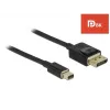 DeLOCK - DisplayPort-kaapeli - DisplayPort (M) - Mini DisplayPort (M) - 2 m - musta - 8K-tuki