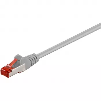 Wentronic Goobay CAT 6 patch-kaapeli, S/FTP (PiMF), harmaa, 10 m – LSZH halogeeniton, kupari (50891)