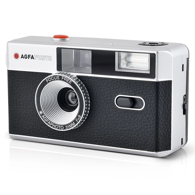AgfaPhoto 603000 filmikamera kompaktikamera 35 mm musta – hopea (603000)