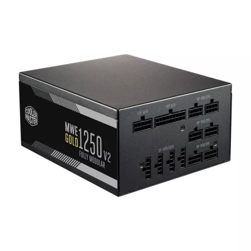 Cooler Master MPE-C501-AFCAG-EU MWE Gold V2, ATX 1250W, RTX Ready, modulaarinen, 140mm, musta