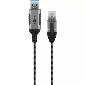 Goobay Ethernet-kaapeli USB-A 3.0 - RJ45 ohut 2 m – yhdistää reitittimen, modeemin tai (74395)