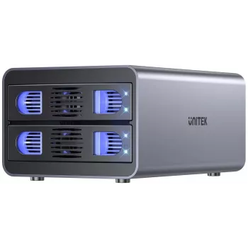 Ulkoinen RAID-kotelo Unitek S1308B01-EU 2,5 tuuman/3,5 tuuman asemille, jopa 40 TB, 5 Gbit/s liitäntä