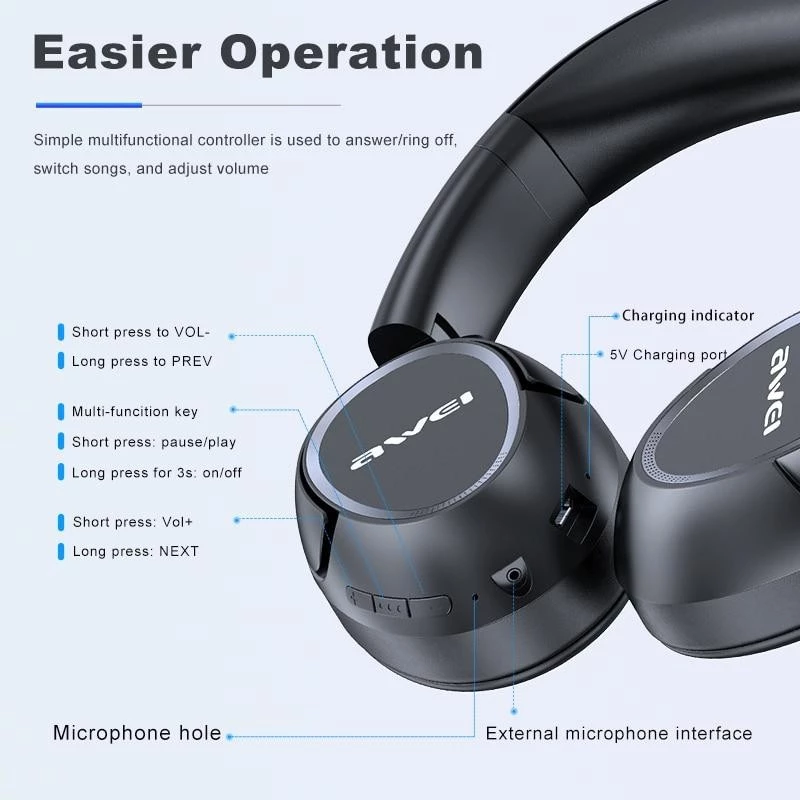Bluetooth-kuulokkeet Awei A770BL