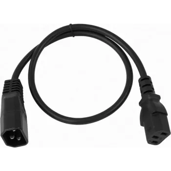 Verkkojatkokaapeli Omnitronic 30235103, 3-johdin 0,75 mm², 0,6 m, musta