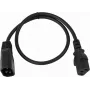 Verkkojatkokaapeli Omnitronic 30235103, 3-johdin 0,75 mm², 0,6 m, musta