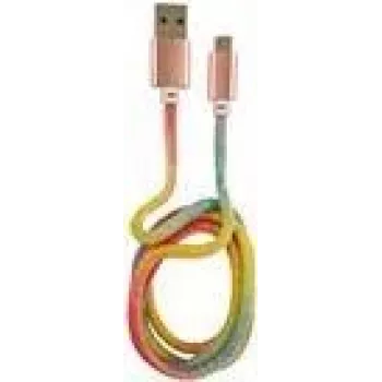 LC-POWER kaapeli USB-Micro-1M-3 1 m sateenkaari kimallus, USB-A → Micro-USB (LC-C-USB-MICRO-1M-3)