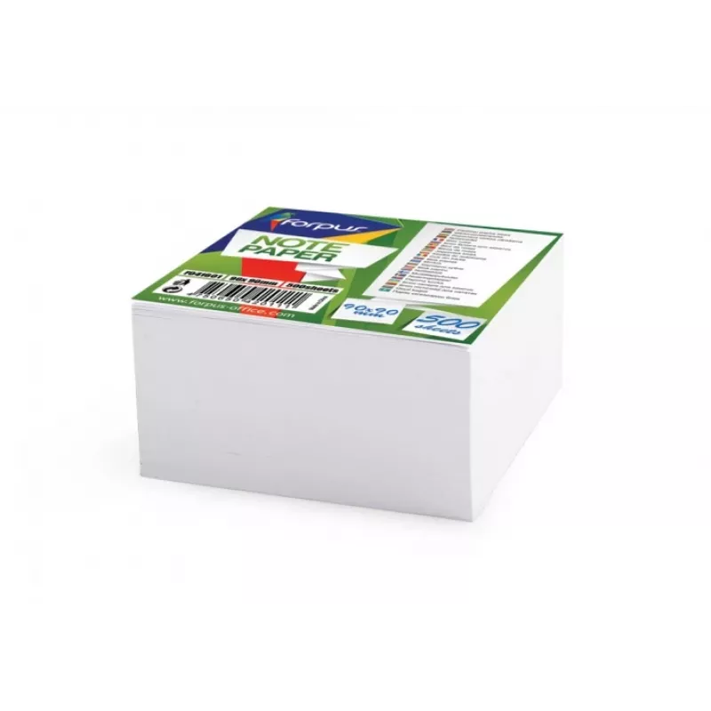 Muistilaput Forpus, 9x9 cm, valkoinen, liimattu (500) 0716-009