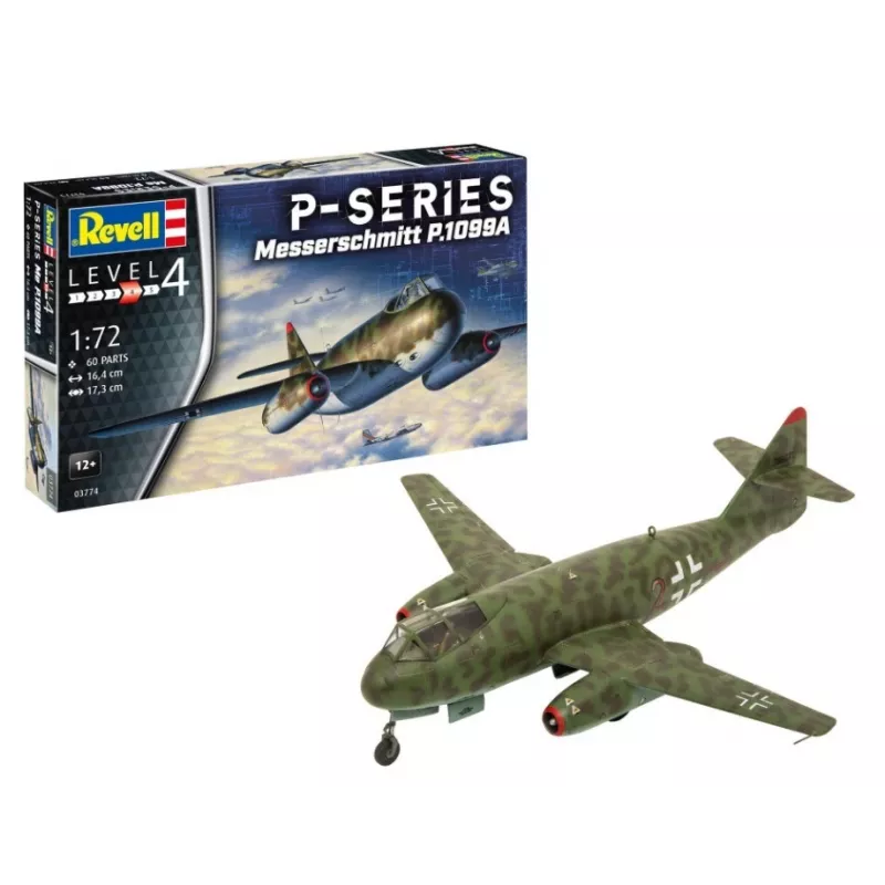 Muovimalli lentokone REVELL Messerschmitt P.1099A-P-SER mittakaava 1/72