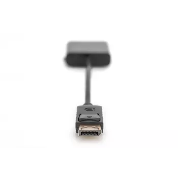 Assmann DisplayPort-sovitinkaapeli DP - DVI (24+5) M/F 0,15 m lukituksella DP 1.1 yhteensopiva UL musta ilman suojausta 32AWG (AK-340409-001-S)