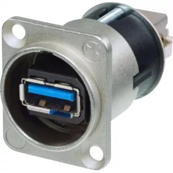 Neutrik reversible USB läpivienti 3.0 liitäntä, paneeliasennus sisältö: 1 kpl (NAUSB3-B)