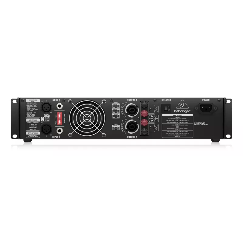 Behringer EP2000 audiovahvistin esiintyminen/näyttämö musta
