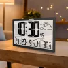 Seinänaikakello GreenBlue GB218 — erittäin suuri LCD, sääasema, sisä-/ulkölämpötilat, päivämääränäyttö