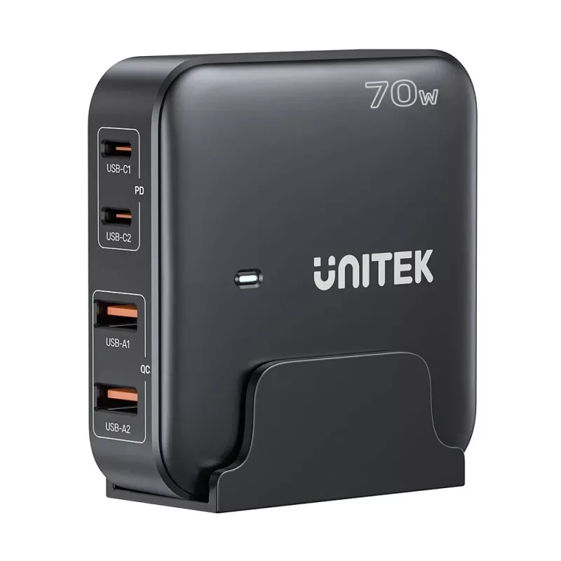 Laturi mobiililaitteille UNITEK P1228ABK01-EU universaali musta AC pikalataus