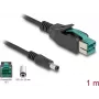 DeLOCK PoweredUSB-kaapeli uros 12 V DC 5.5 x 2.5 mm uros 1 m