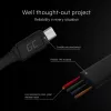 Mattalitteinen kaapeli - USB-A - Micro-USB