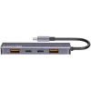 Canyon DS-18 - USB-C-keskitin - 5 porttia - 1x USB-C 5V DC lataus - 2x USB-C - 10 Gbit/s - 2x USB 3.2