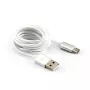 Sbox USB-TYPEC-15W USB->Type-C M/M 1,5 m kokosvalkoinen