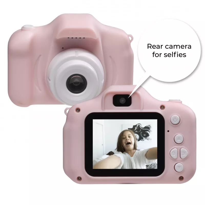 Lasten digitaalikamera DENVER KCA-1340RO — kompakti 85 g, pinkki