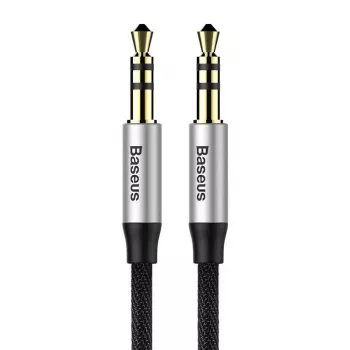 Baseus Yiven audiokaapeli 3,5 mm plugi M30 1,5 m hopea + musta
