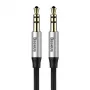 Baseus Yiven audiokaapeli 3,5 mm plugi M30 1,5 m hopea + musta