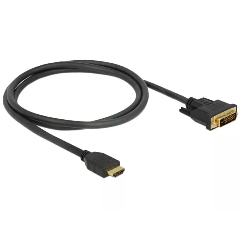 DeLOCK 85652 videokaapelisovitin 1 m HDMI Type-A (Standard) DVI musta (85652)