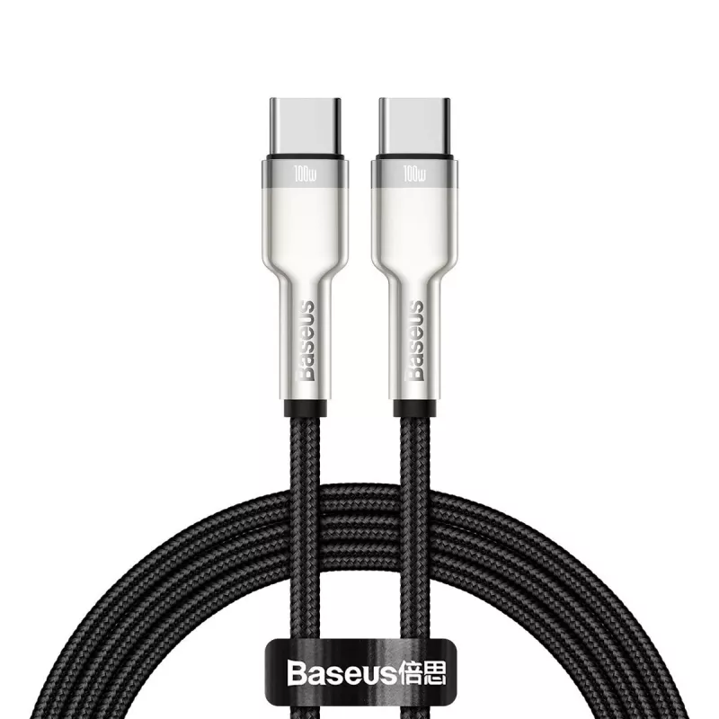 USB-C–USB-C-kaapeli Baseus CATJK-C01, USB 3.2 Gen 1, 1 m, musta