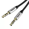 Baseus Yiven audiokaapeli 3,5 mm plugi M30 1,5 m hopea + musta
