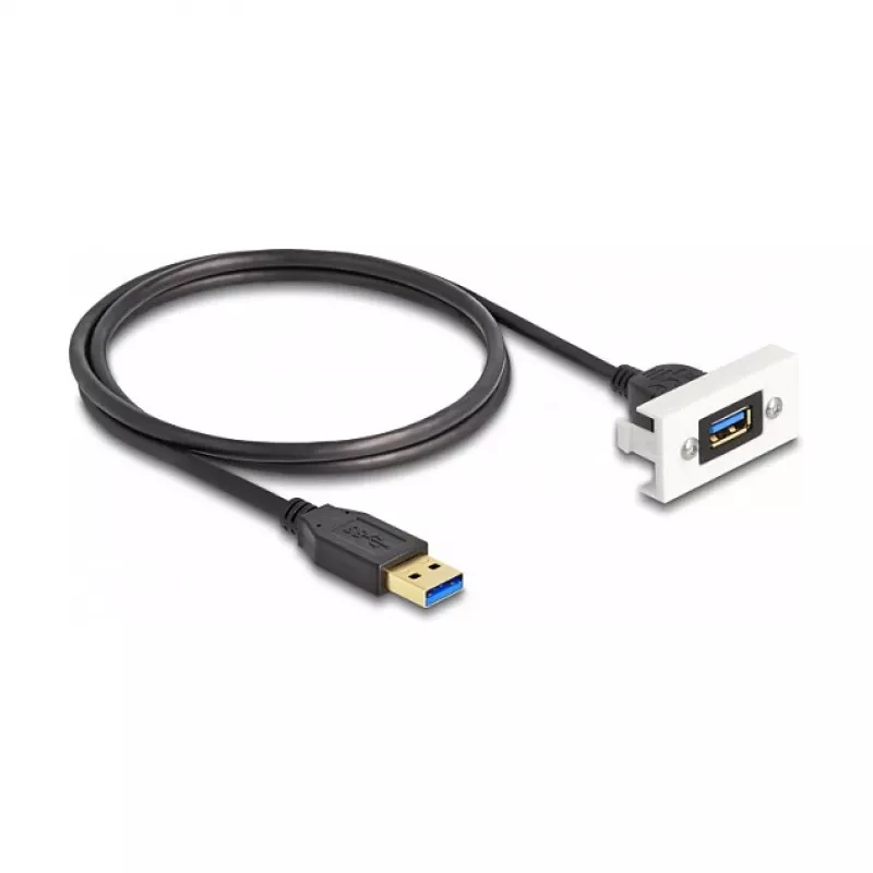DeLOCK Easy 45 -moduuli SuperSpeed USB USB 3.2 Gen 1 USB Type-A liitin–pistoke 1m