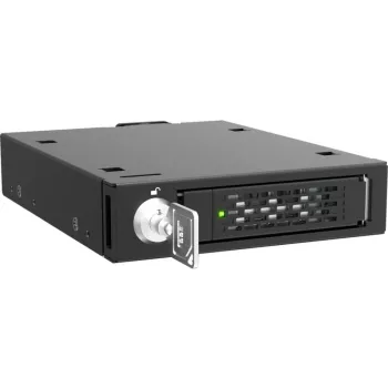 ICY DOCK - ToughArmor - MB601V5K-B - 1-paikkainen 2,5 U.2/U.3 NVMe SSD PCIe 5.0 -vaihtokehyskotelo ulkoiseen 3,5 tuuman asemapaikkaan (1 x MCIO 4i SFF-TA-1