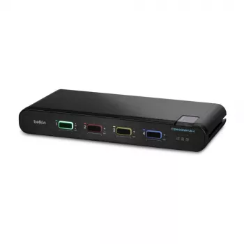 Belkin 4P Sngl Head DP/HDMI to DP/HDMI Video Secure DT KVM -kytkin PP4.0 (F1DN104KVM-UN-4)