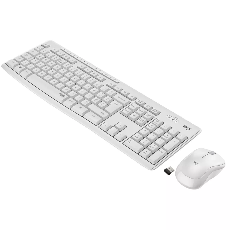 Logitech MK295 Silent - näppäimistö-hiiri-sarja - langaton - 2,4 GHz - italialainen - cremevalkoinen