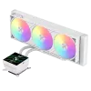 Gamemax CPU-nestekühler | GLACIER 360 LCD WH | Intel, AMD