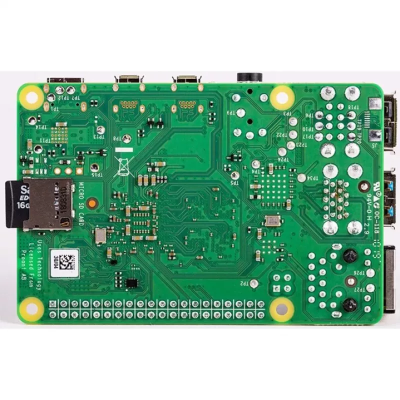 Raspberry Pi 4 Model B yhden piirilevyn tietokone, Broadcom BCM2711 1,5 GHz, 2 GB LPDDR4, vihreä