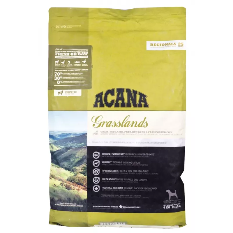ACANA Highest protein Grasslands Dog - kuivaruoka koirille - 6 kg