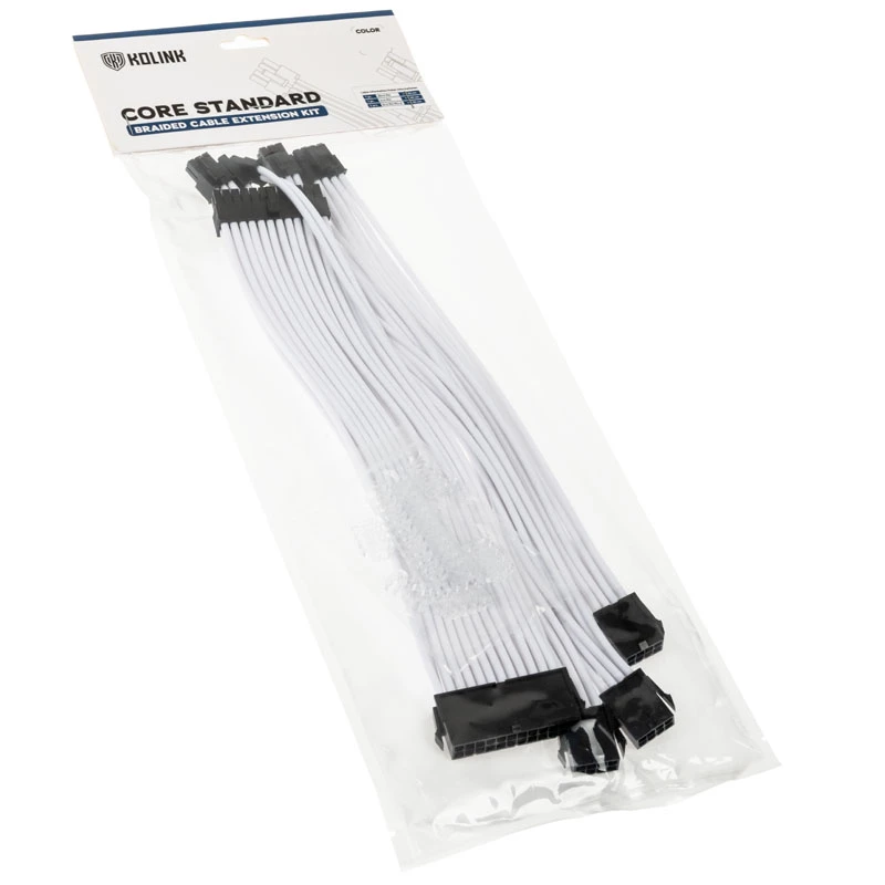 Kolink Core Standard Braided kaapelin jatkosarja - Brilliant White