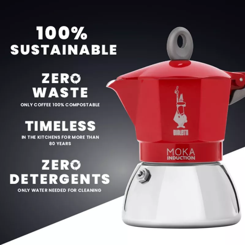 Bialetti Moka Induction mokkapannu 4 kuppia