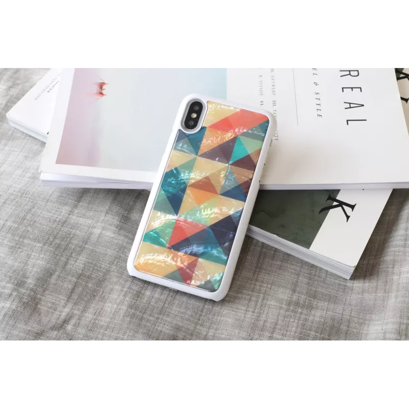 iKins suojakotelo iPhone XS/S Mosaik valkoinen
