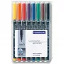 Pysyvä merkkiaine Staedtler 313 WP8 musta sininen ruskea vihreä oranssi punainen violetti keltainen