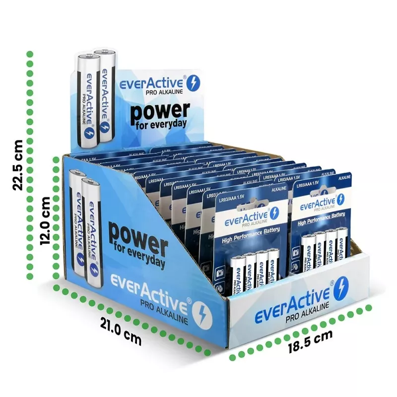 Alkaliparistot everActive AAA LR034BLPADIS – 96 kpl:n pakkaus