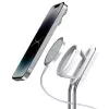 Puhelinteline SODI SIM-300 hopea MagSafe – pöytäteline MagSafe-yhteensopivalle iPhonelle