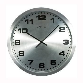 NeXtime seinäkello 2906zw Mercure, Ø25 cm, hopea