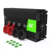 Autovaihtosuuntaaja Green Cell INV21 6000 W, 24V DC-AC, 230V lähtö, 2x USB PD, aktiivinen jäähdytys, irrotettavat DC-liittimet, musta
