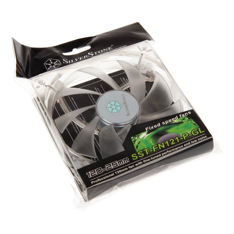 SilverStone SST-FN121-P-GL 120 mm LED-kotelotuuletin - valkoinen